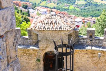 Ancient lantern in the fortress of San Marino