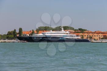 Passengers boats with tourists in the Adriatic Sea near Venice, Italy