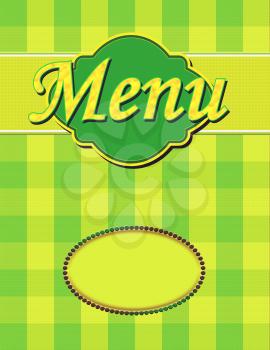 Royalty Free Clipart Image of a Menu Covor Page