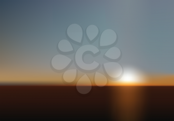 Blurred Sunset as perfect background for business and web projects. Mesh vector illustration.