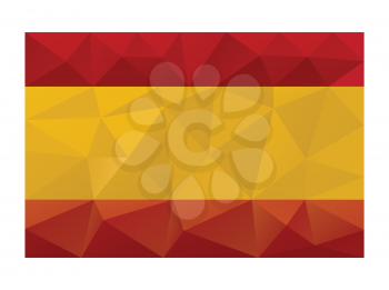 Spanish flag low poly design vector gradient illustration.