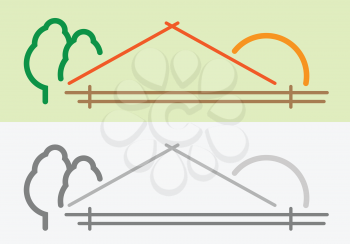 farm house symbol vector illustration