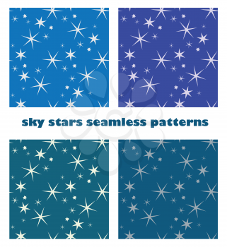 abstract sky star seamless pattern backgrounds vector design