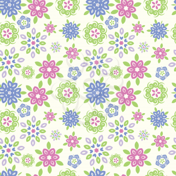 magic summer flower color seamless pattern abstract vector background