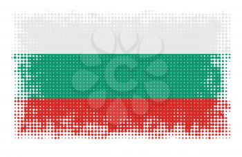 Bulgarian flag symbol halftone vector background illustration