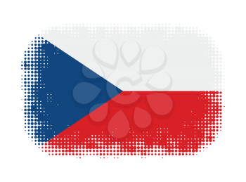 Czech flag symbol halftone vector background illustration