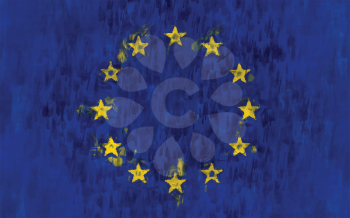 eu flag painting vector background illustration