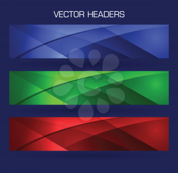 abstract headers set vector illustration