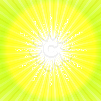 bright yellow sun vector background illustration