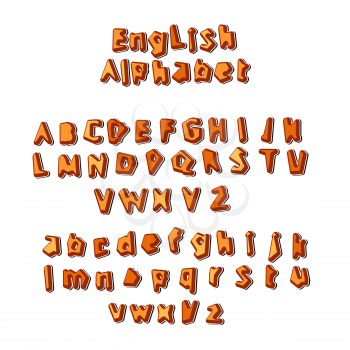 English Alphabet letters set vector illustration