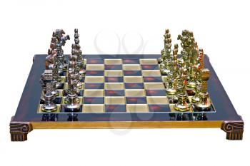 Royalty Free Photo of a Cast Iron Lacquered Chessboard 