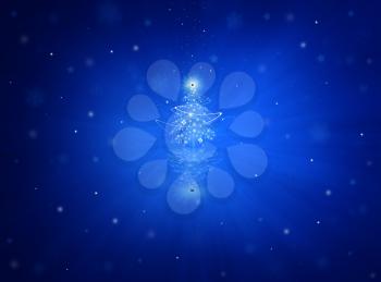 Royalty Free Clipart Image of a Glowing Design of a Christmas Tree