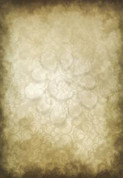 Royalty Free Clipart Image of an Old Floral Background