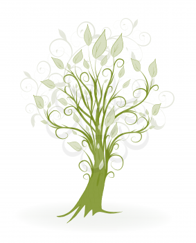 Royalty Free Clipart Image of a Decorative Tree
