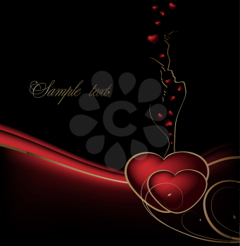 Royalty Free Clipart Image of a Modern Background For Valentines Day