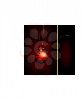 Royalty Free Clipart Image of a Christmas Ball Background