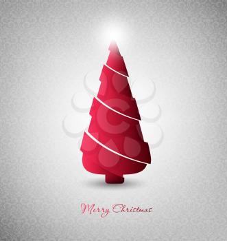 Christmas Design Tree On A Gray Background