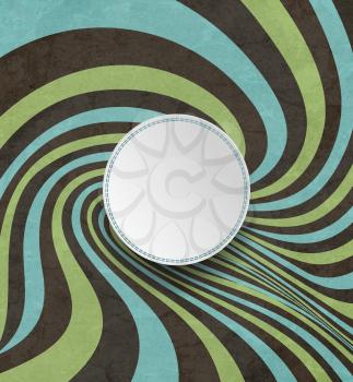 Vintage Striped Distorted Background With Plate