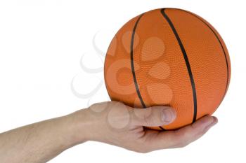 Royalty Free Photo of a Person Holding a Basketball