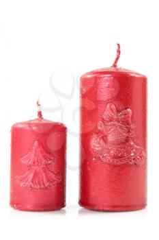 Royalty Free Photo of Two Christmas Candles