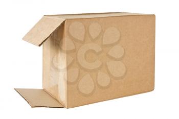 brown cardboard box  isolated on white background