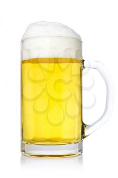  mug of beer  on a white background