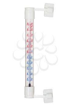 Outdoor thermometer isolated on the white background 