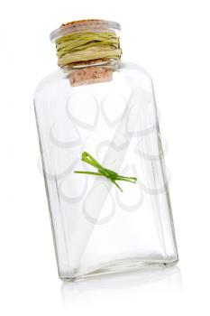 Royalty Free Clipart Image of a Message in a Bottle