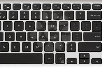  Close up of keyboard on modern laptop