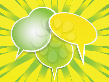 Royalty Free Clipart Image of Speech Bubbles 