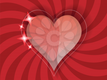 Royalty Free Clipart Image of a Heart Background