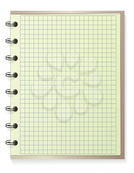 Royalty Free Clipart Image of a Notepad