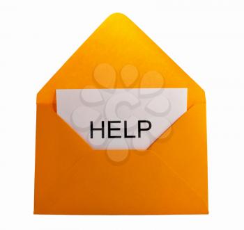 Help card in yellow envelope