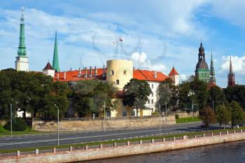 Latvian president castle in the Riga city