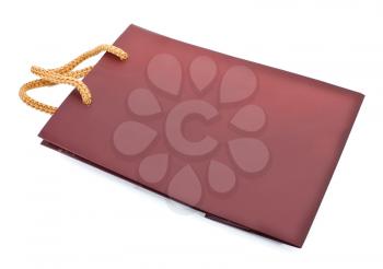 Pape bag on the white background