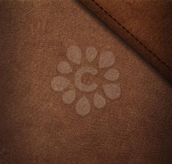 Pattern of artificial leather surface with thread seam