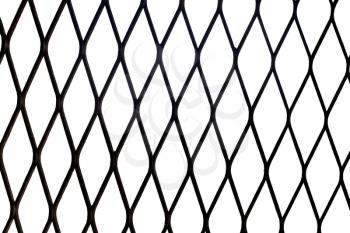 Metal net isolated on white background