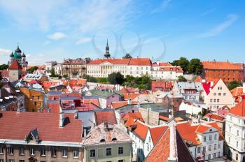 Tallinn old town center on sunny summer day