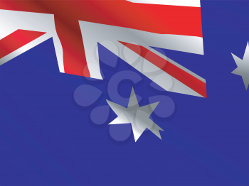 Royalty Free Clipart Image of an Australian Flag