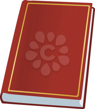 Royalty Free Clipart Image of a Hardcover Book