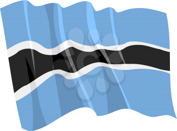 Royalty Free Clipart Image of a Botswana Flag