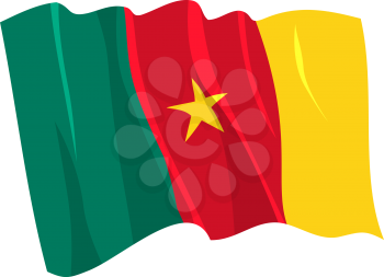 Royalty Free Clipart Image of a Cameroon Flag