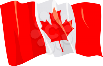 Royalty Free Clipart Image of a Canada Flag