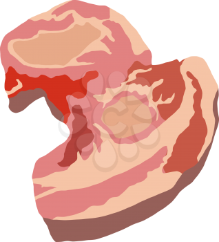 Royalty Free Clipart Image of an Uncooked Piece of Meat