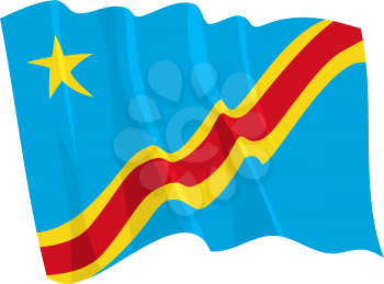 Royalty Free Clipart Image of a Congo Flag