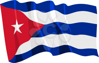 Royalty Free Clipart Image of a Cuba Flag