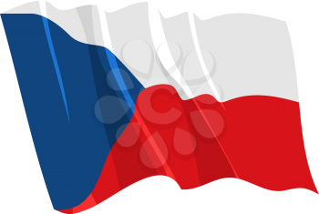 Royalty Free Clipart Image of a Czech Republic Flag