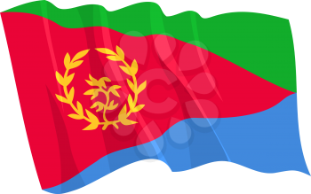 Royalty Free Clipart Image of  the Eritrea Flag
