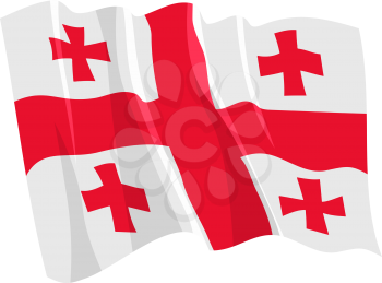 Royalty Free Clipart Image of a Georgia Flag