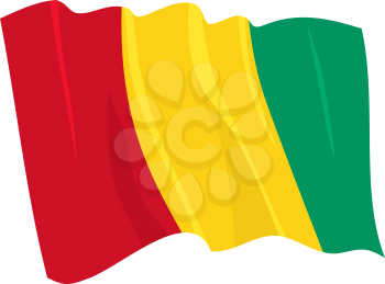 Royalty Free Clipart Image of the Guinea Flag
